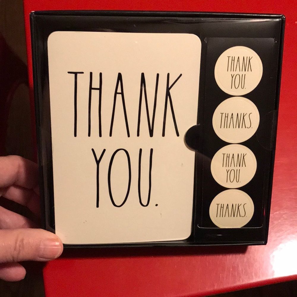NIB Rae Dunn thank you note card set